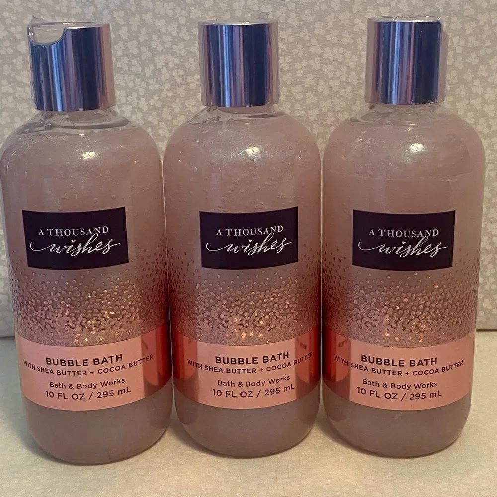 Bath and Body Works A THOUSAND WISHES BUBBLE BATH. Set of 3
